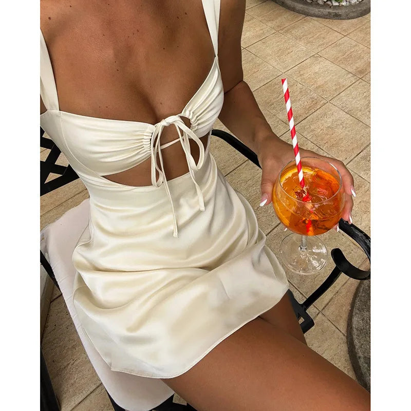 Hollow Out Spaghetti Strap Dresses