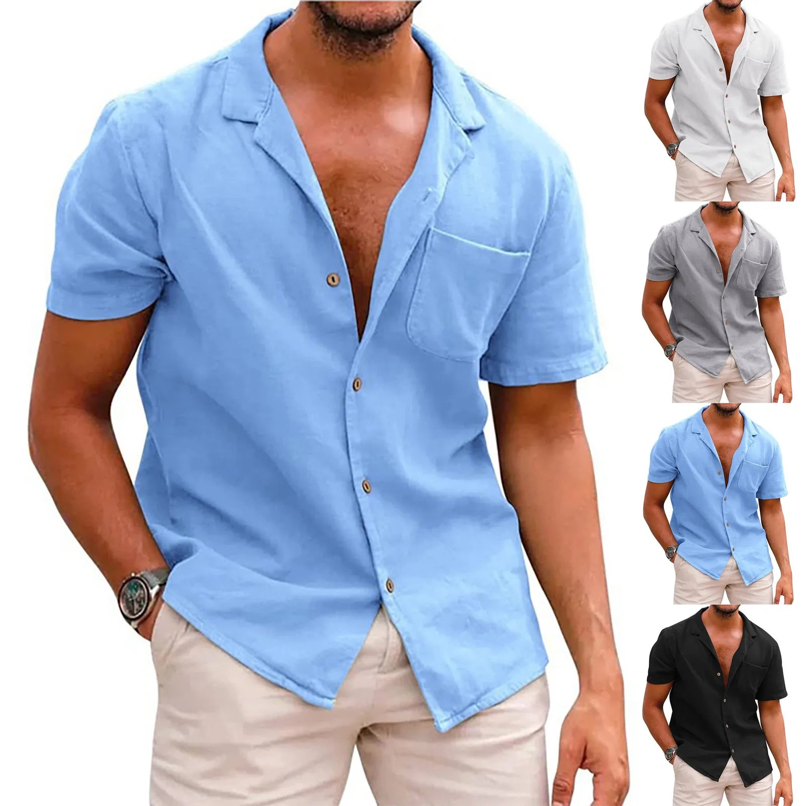 Men's Cotton Linen Shirt