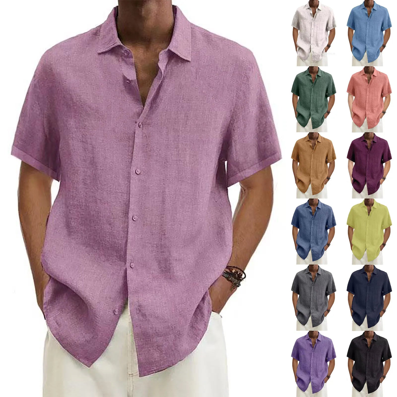 Summer Cotton Linen Shirt